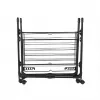 Beldray LA035747BLKFSDUFEU7 tendedero torre 30 metros - estante de secado plegable de 3 niveles con ruedas, negro/gris
