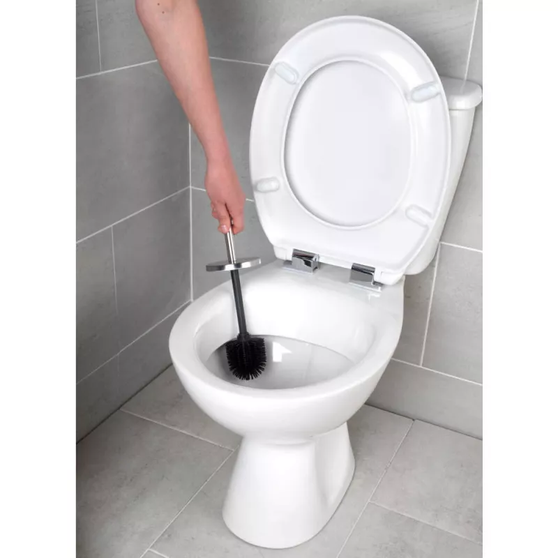 Beldray LA036034SSPEU7 cepillo de inodoro con cabezal flexible Anti-bac, plata