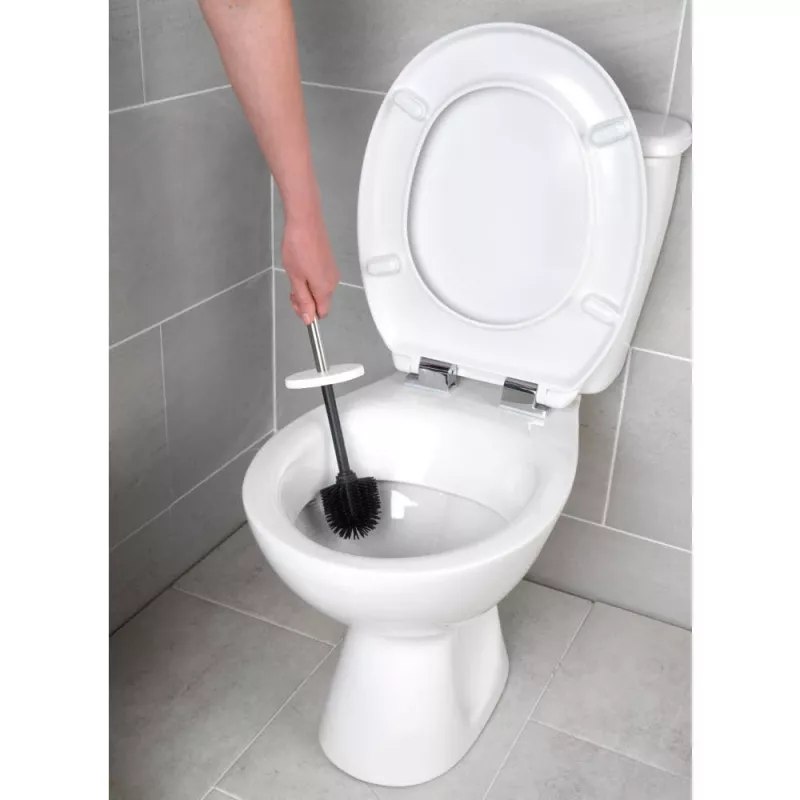 Beldray LA036034WPEU7 cepillo de inodoro con cabezal de silicona Anti-bac, blanco