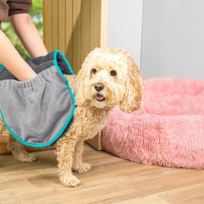 Beldray LA036164UFEU7 toalla para secar mascotas Anti-bac con bolsillos