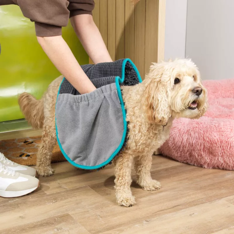 Beldray LA036164UFEU7 toalla para secar mascotas Anti-bac con bolsillos