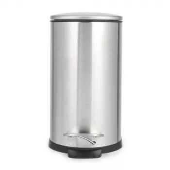 Beldray LA036683SSPEU7 cubo de pedal slimline en forma de D 5 litros, plata
