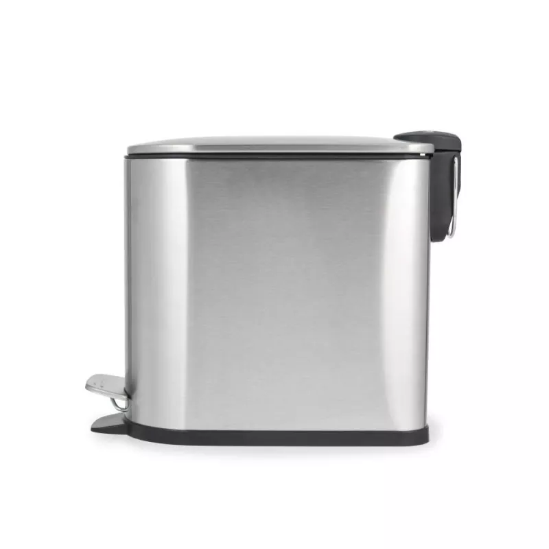 Beldray LA036683SSPEU7 cubo de pedal slimline en forma de D 5 litros, plata