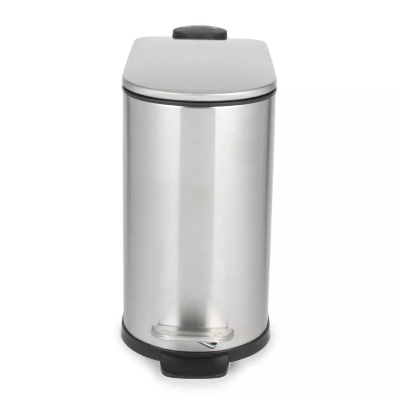Beldray LA036683SSPEU7 cubo de pedal slimline en forma de D 5 litros, plata
