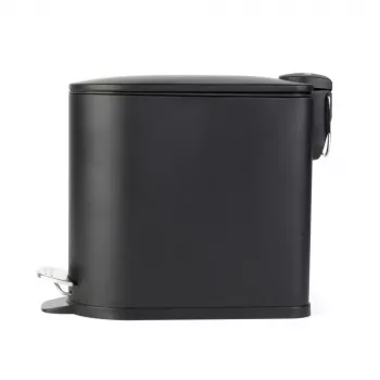 Beldray LA036690BLKPEU7 cubo de pedal slimline en forma de D 5 litros, negro