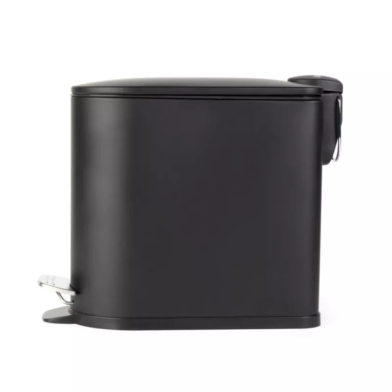 Beldray LA036690BLKPEU7 cubo de pedal slimline en forma de D 5 litros, negro