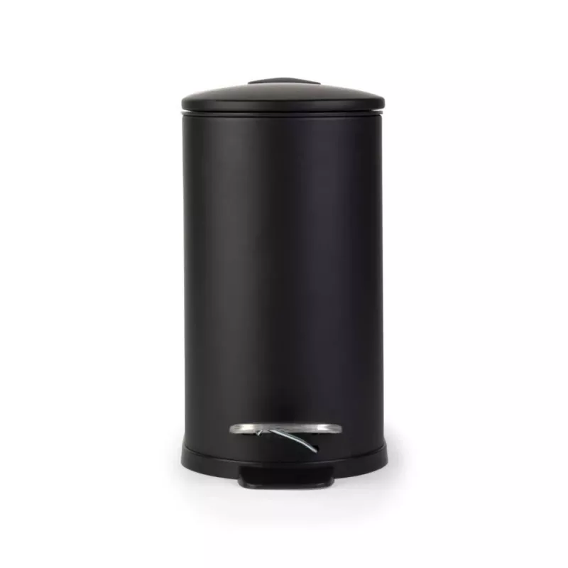 Beldray LA036690BLKPEU7 cubo de pedal slimline en forma de D 5 litros, negro