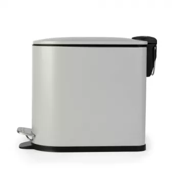 Beldray LA036690GRYPEU7 cubo de pedal slimline con forma de D 5 litros, gris