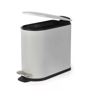 Beldray LA036690GRYPEU7 cubo de pedal slimline con forma de D 5 litros, gris