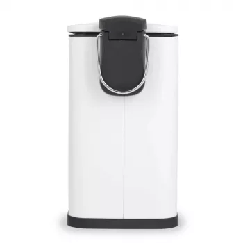 Beldray LA036690WHTPEU7 cubo de pedal slimline con forma de D 5 litros, blanco