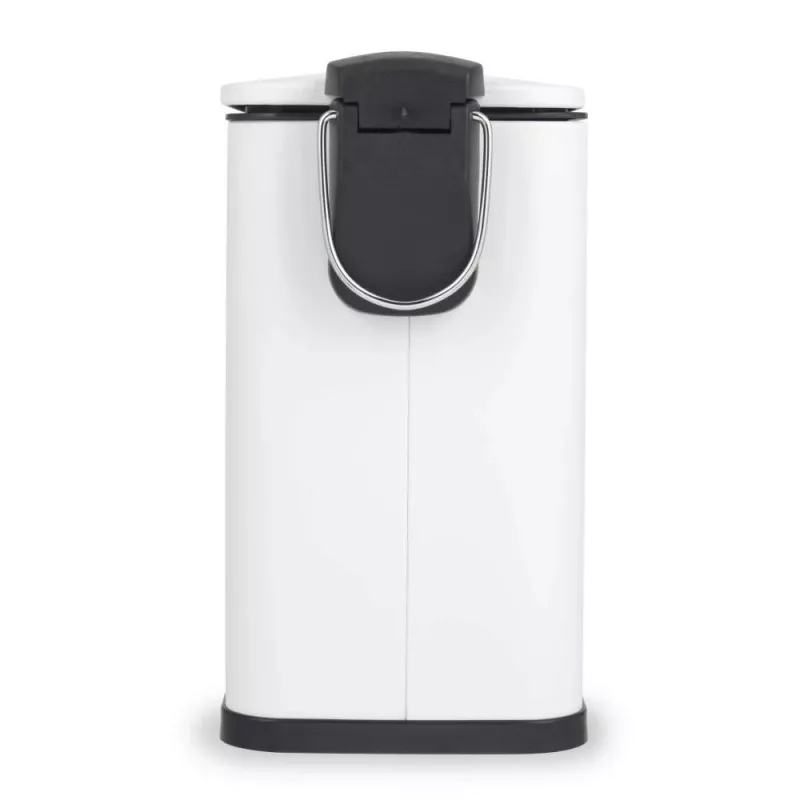 Beldray LA036690WHTPEU7 cubo de pedal slimline con forma de D 5 litros, blanco