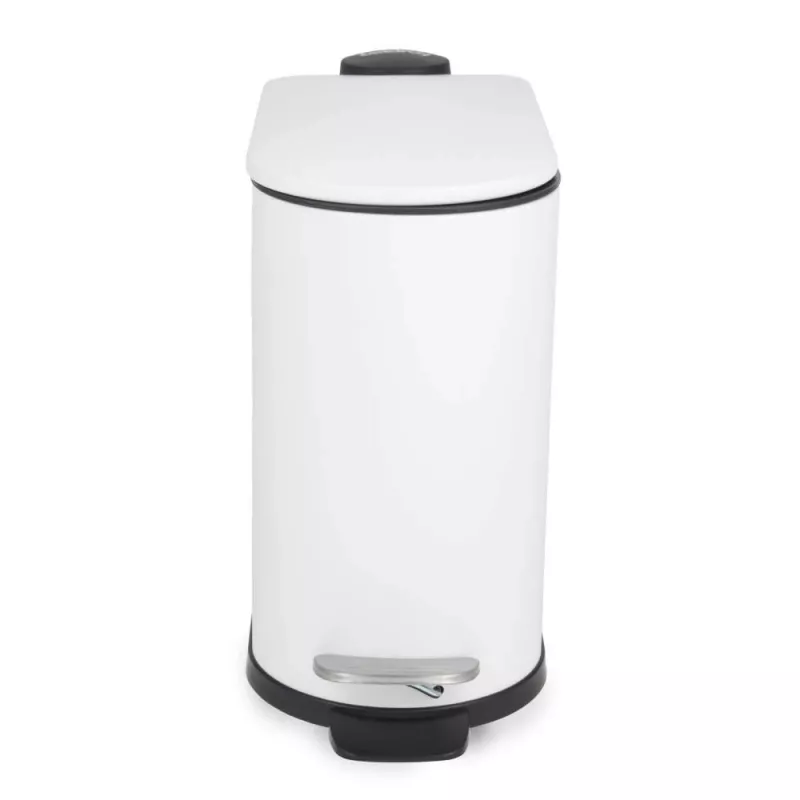 Beldray LA036690WHTPEU7 cubo de pedal slimline con forma de D 5 litros, blanco