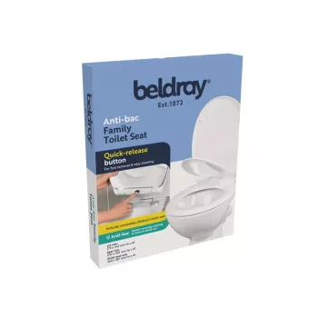 Beldray LA037185EU7 asiento de inodoro familiar Anti-bac, blanco