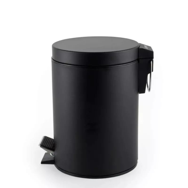 Beldray LA038098BPEU7 Cubo de pedal redondo con cierre suave de 3 litros, negro