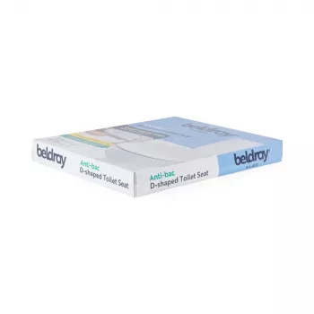 Beldray LA072771PEU7 inodoro con forma de D antibacteriano, blanco