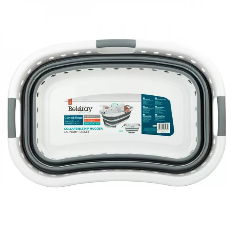 Beldray LA072979PGRYFEU7 cesto de ropa plegable Hip Hugger - gris, 38 litros