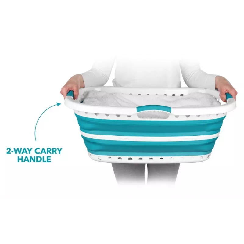 Beldray LA072979TQFEU7 cesto de ropa plegable Hip Hugger 37 L turquesa