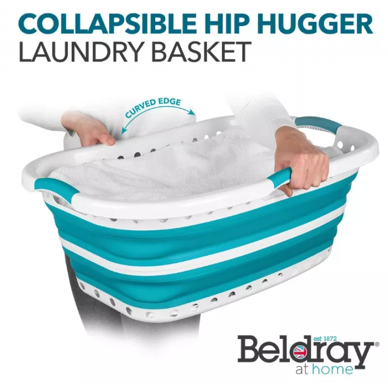 Beldray LA072979TQFEU7 cesto de ropa plegable Hip Hugger 37 L turquesa