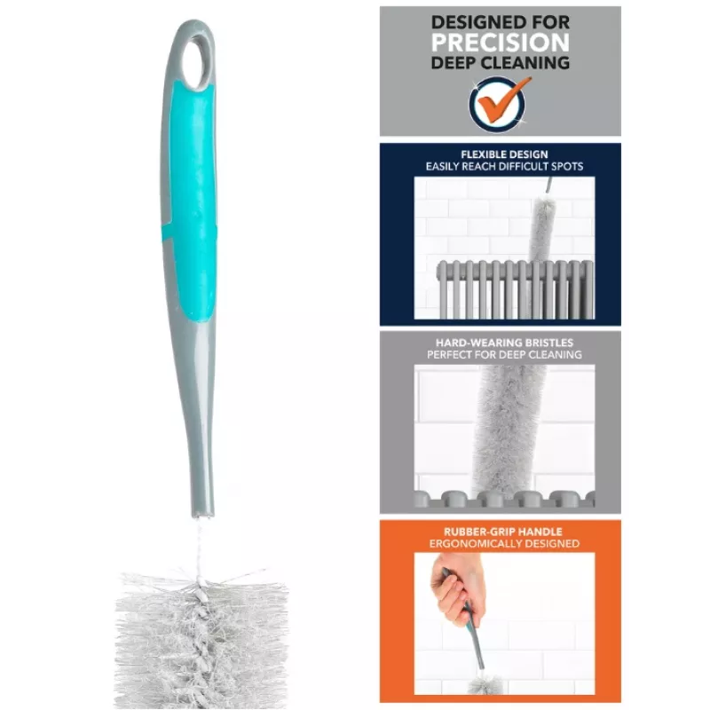 Beldray LA077653FEU7 Deep Clean cepillo para radiadores – gris/negro, 75 cm