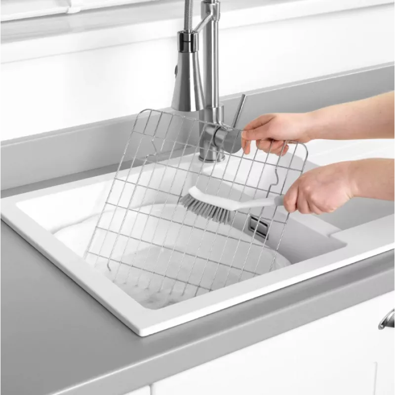 Beldray LA082572PEU7 cepillo para platos antibacteriano estrecho, blanco