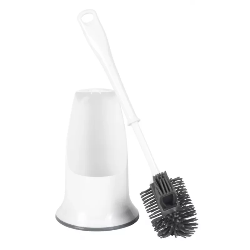 Beldray LA084538PUFFEU7X cepillo de inodoro de silicona Antibac con soporte, lila