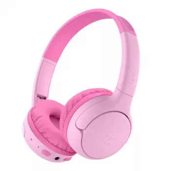 Belkin Soundform Mini 2 Auriculares inalámbricos on-ear para niños, Rosa