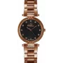 BELLEVUE D26 Reloj analógico de cuarzo de mujer 32mm caja de acero inoxidable correa de piel negra