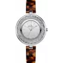 BELLEVUE D71 reloj analógico de cuarzo para mujer 33mm caja de acero inoxidable esfera blanca correa de piel negra