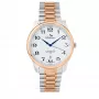 Reloj de cuarzo analógico para hombre BELLEVUE F1 40 mm acero inoxidable esfera negra correa de piel auténtica