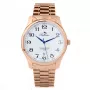 BELLEVUE Reloj de cuarzo analógico para mujer FB4 40 mm Acero inoxidable Esfera negra Correa de piel