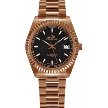 Reloj de mujer BELLEVUE H25 analógico de cuarzo 38 mm acero inoxidable malla plateada