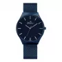 BELLEVUE Reloj hombre E58 analógico de cuarzo 32mm acero inoxidable cuero negro