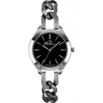 Reloj de mujer BELLEVUE A08 35mm cuarzo analógico acero inoxidable piel negra