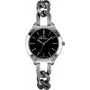 Reloj de mujer BELLEVUE A08 35mm cuarzo analógico acero inoxidable piel negra