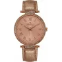 BELLEVUE Woman B39 35mm reloj de cuarzo esfera plateada correa de piel negra