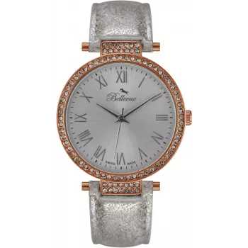 Reloj de mujer BELLEVUE B40 (36 mm) cuarzo analógico plateado malla de acero inoxidable
