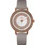 BELLEVUE Woman B44 35mm reloj analógico de cuarzo caja de acero inoxidable esfera blanca correa de piel negra