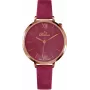 BELLEVUE Woman B50 35mm reloj analógico de cuarzo esfera plateada correa de piel negra