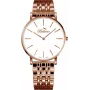 BELLEVUE Woman D32 40mm reloj analógico de cuarzo esfera plateada correa de piel negra