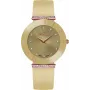 BELLEVUE Woman E105 Reloj de cuarzo analógico 33mm Acero inoxidable esfera blanca piel negra