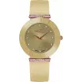 BELLEVUE Woman E106 reloj analógico de cuarzo 26mm caja de acero inoxidable esfera blanca correa de piel negra