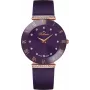 BELLEVUE Woman E114 26mm Reloj analógico de cuarzo esfera plateada correa de piel negra