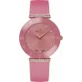 BELLEVUE Woman E116 reloj de cuarzo analógico 26mm esfera plateada cuero negro