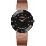 BELLEVUE Woman F102 26mm reloj analógico de cuarzo esfera blanca correa de piel negra