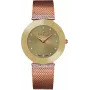 BELLEVUE Woman F106 Reloj analógico de cuarzo 25mm acero inoxidable malla plateado