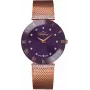 BELLEVUE Mujer F114 Reloj analógico de cuarzo 26mm acero inoxidable piel negro