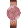 BELLEVUE Woman F115 Reloj de cuarzo 33 mm acero inoxidable esfera blanca piel negra