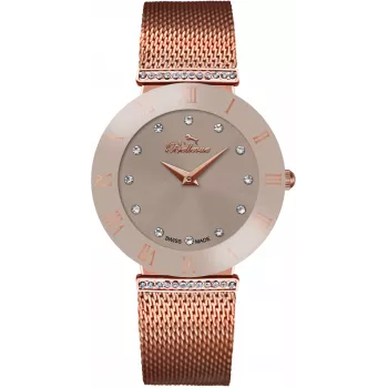 BELLEVUE Reloj de cuarzo analógico para mujer F124 26 mm Acero inoxidable Plateado