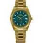 BELLEVUE mujer H16 30mm reloj de cuarzo analógico acero inoxidable piel negro