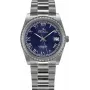 BELLEVUE Woman H5 Reloj de mujer 35mm de cuarzo analógico carcasa de acero inoxidable correa de piel auténtica esfera marrón plateada